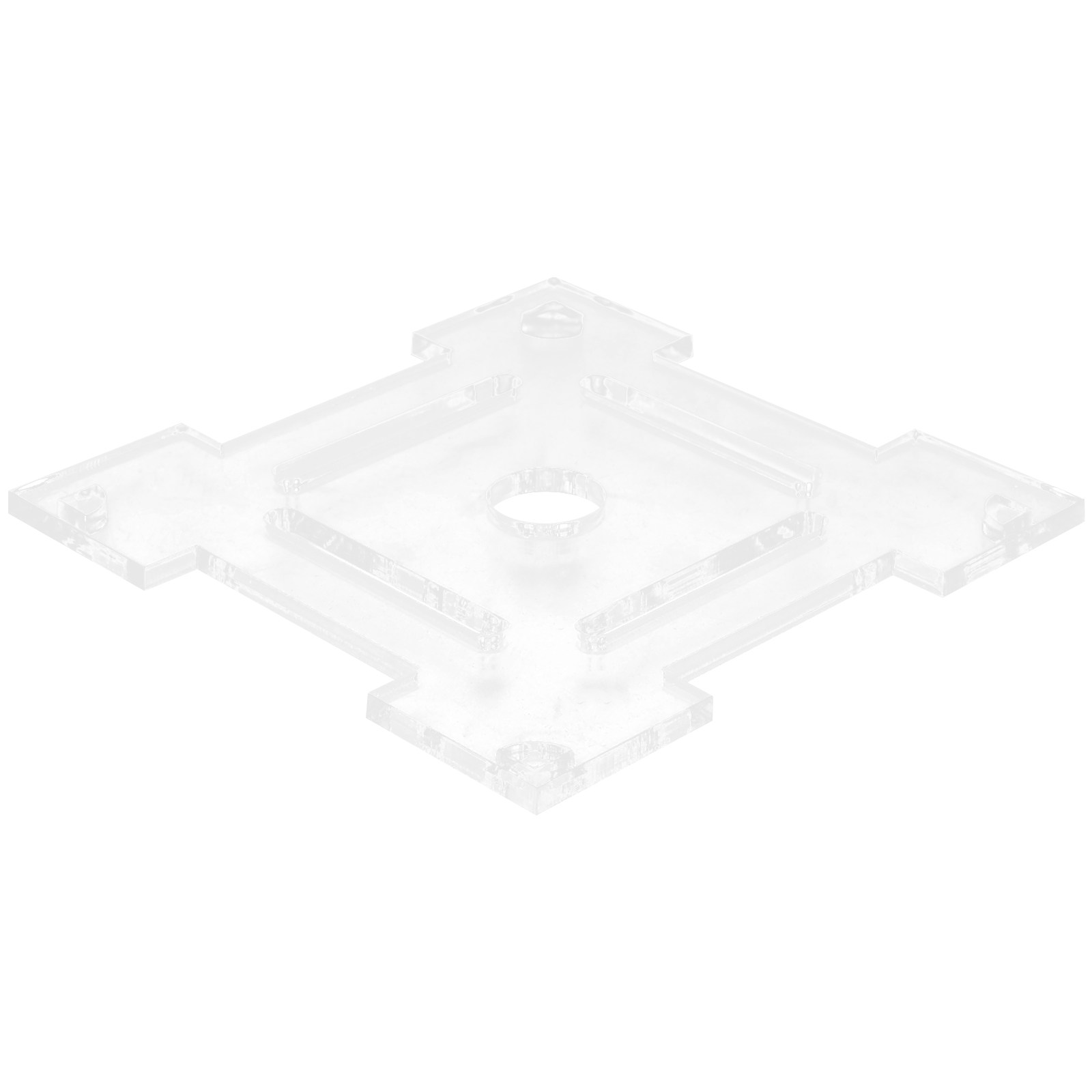 Aquarium Fish Escape - アクリル製水槽蓋交換用 4.72x4.72x0.17インチ 透明なクリアな水槽用飛散防止カバー 多孔スロット付き 脱走防止