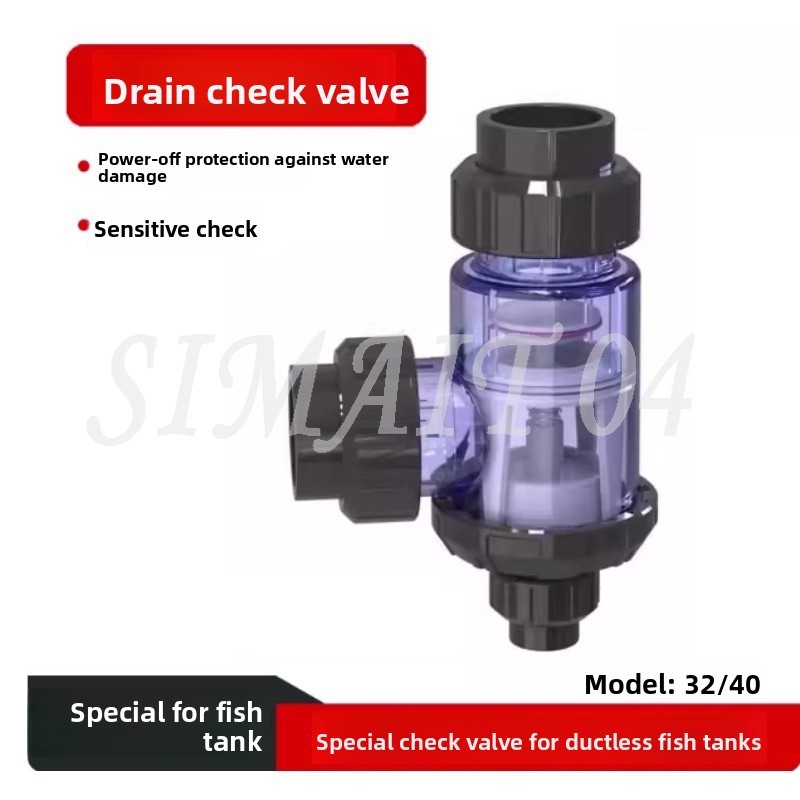 Fish Tank Filter - 水槽下水道逆止弁、パイプラインなし底面フィルタータンク下水道管一方向弁、リフト式大流量