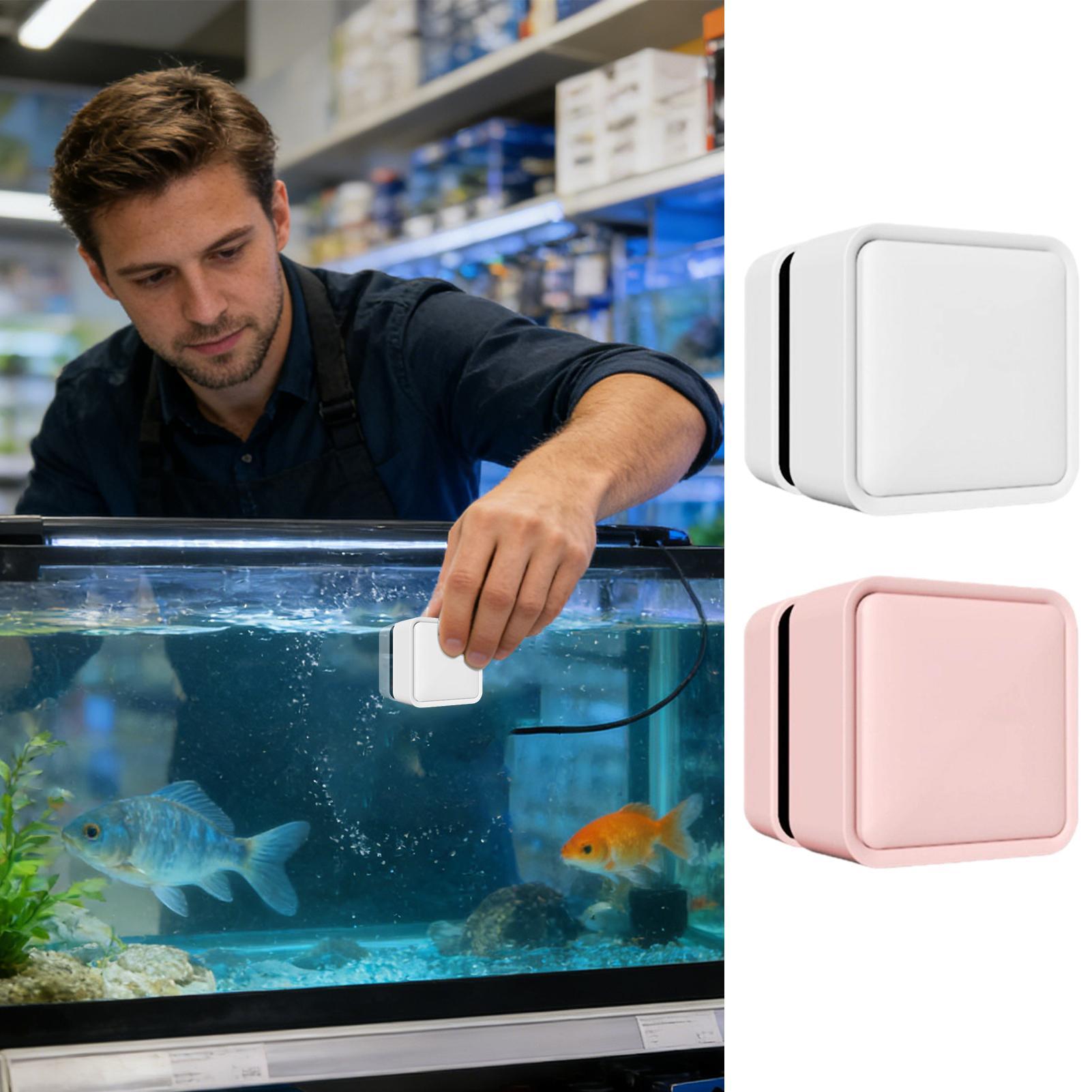 Aquarium Fish Escape - 磁気式水槽クリーナー 両面スクラバー ガラス・アクリル水槽用 藻類除去 スクラッチャー 浮遊式