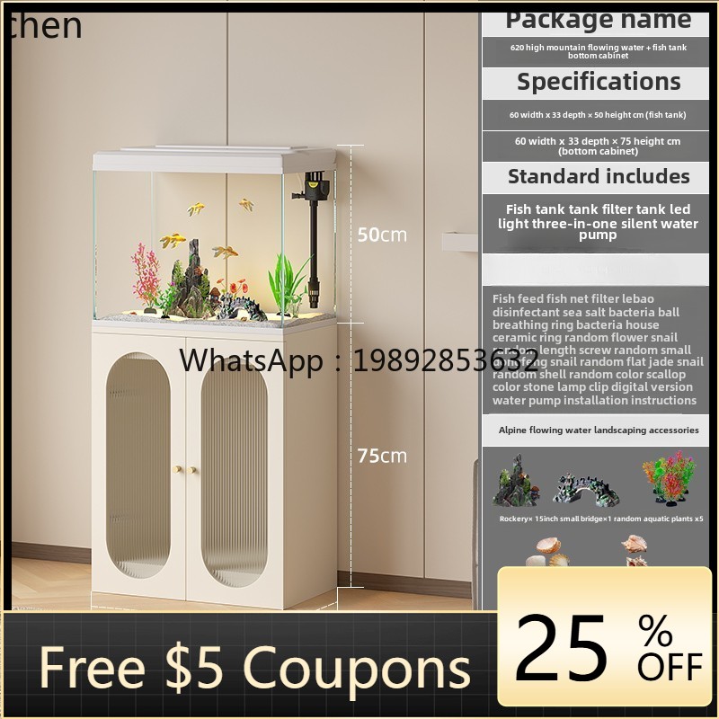 Aquarium Fish Goldfish - YGG新型水槽ライト高級リビングルーム小型中型家庭用水なし金魚水槽造園水槽
