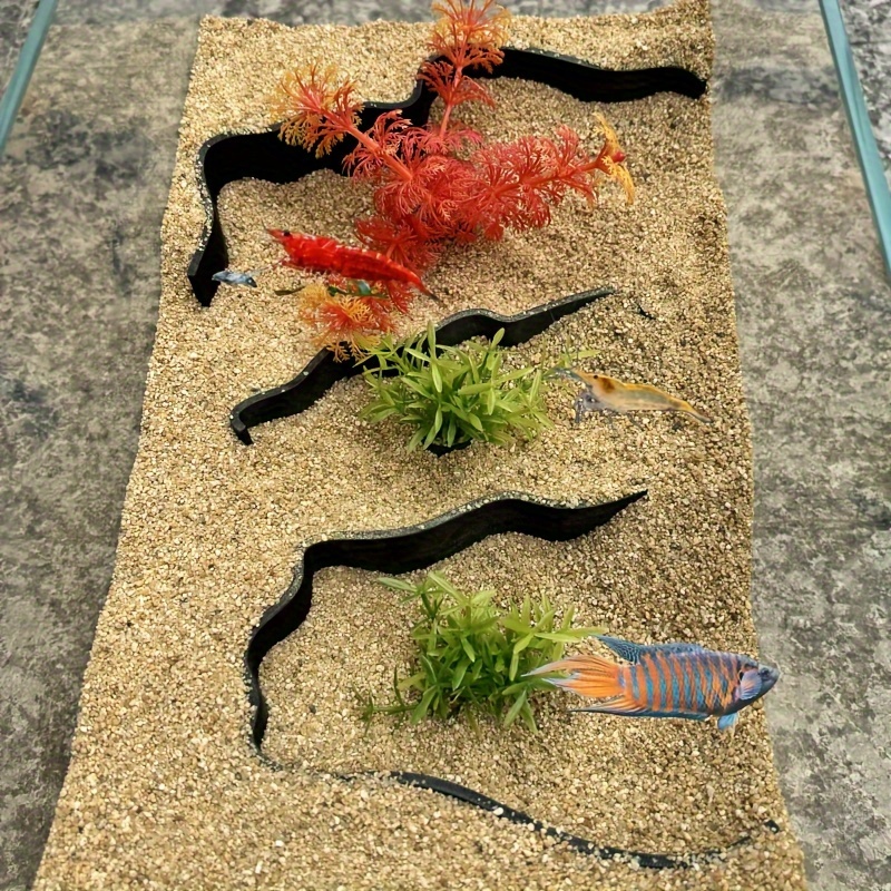 Aquarium Fish Zone - 3ピース水槽隔離壁 | 魚、エビ、魚などのためのアドベンチャーゾーンを作成します。 | 水族館の造園
