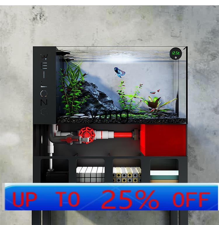 Aquarium Fish Goldfish - Lhh リビングルーム 小型水槽 超白ガラス 金魚水槽 フィルター一体型水槽