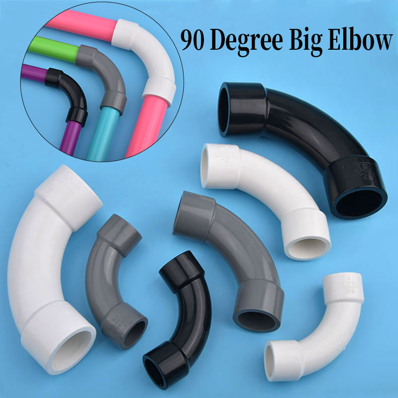 Aquarium Fish Big - 1pc PVC 内径 20/50 90 度三日月型ビッグエルボ水族館パイプ水槽庭灌漑水道管コネクタ