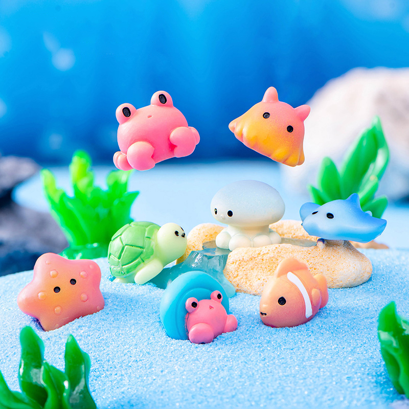 Aquarium Fish Discus - 創造的な樹脂海の動物、イルカのqctopuss、クラゲの置物、風景の装飾品、家の装飾、水族館の水槽
