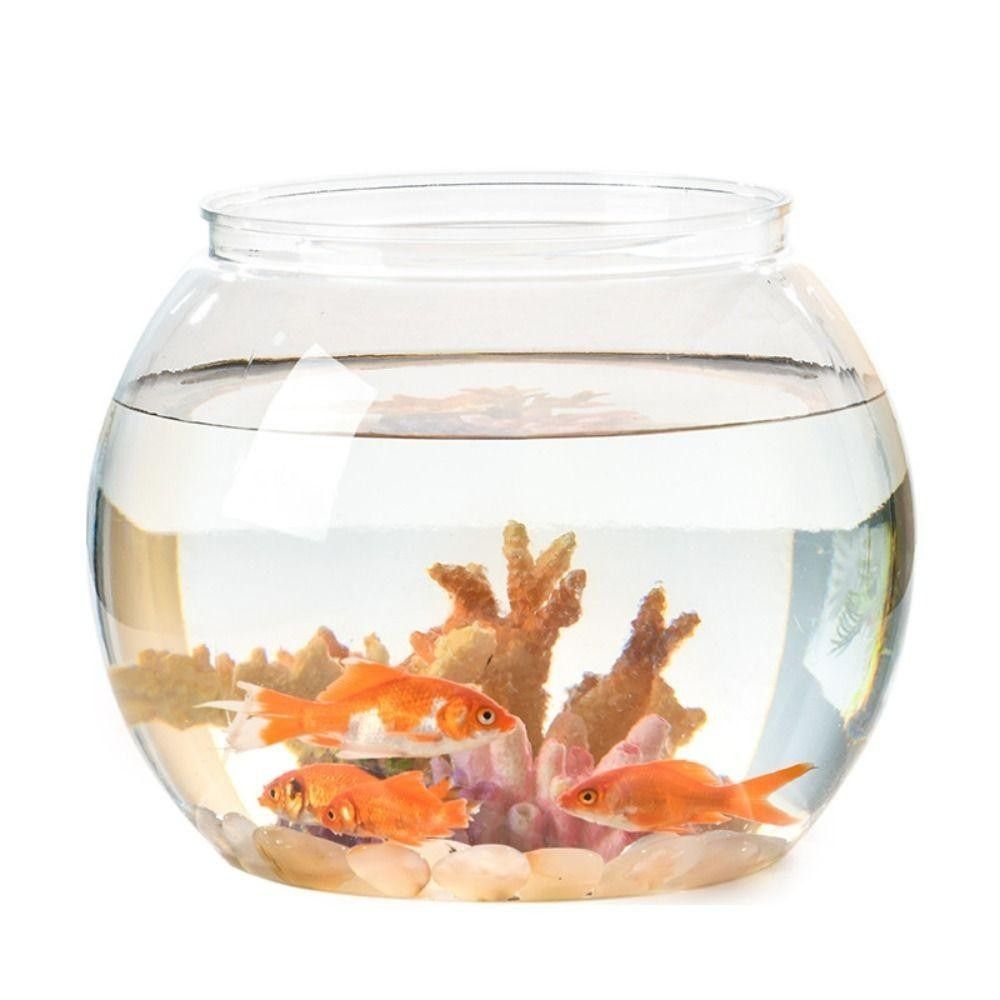 Aquarium Fish Goldfish - ポータブル透明水槽丸型割れない水槽プラスチック軽量金魚水槽家の装飾