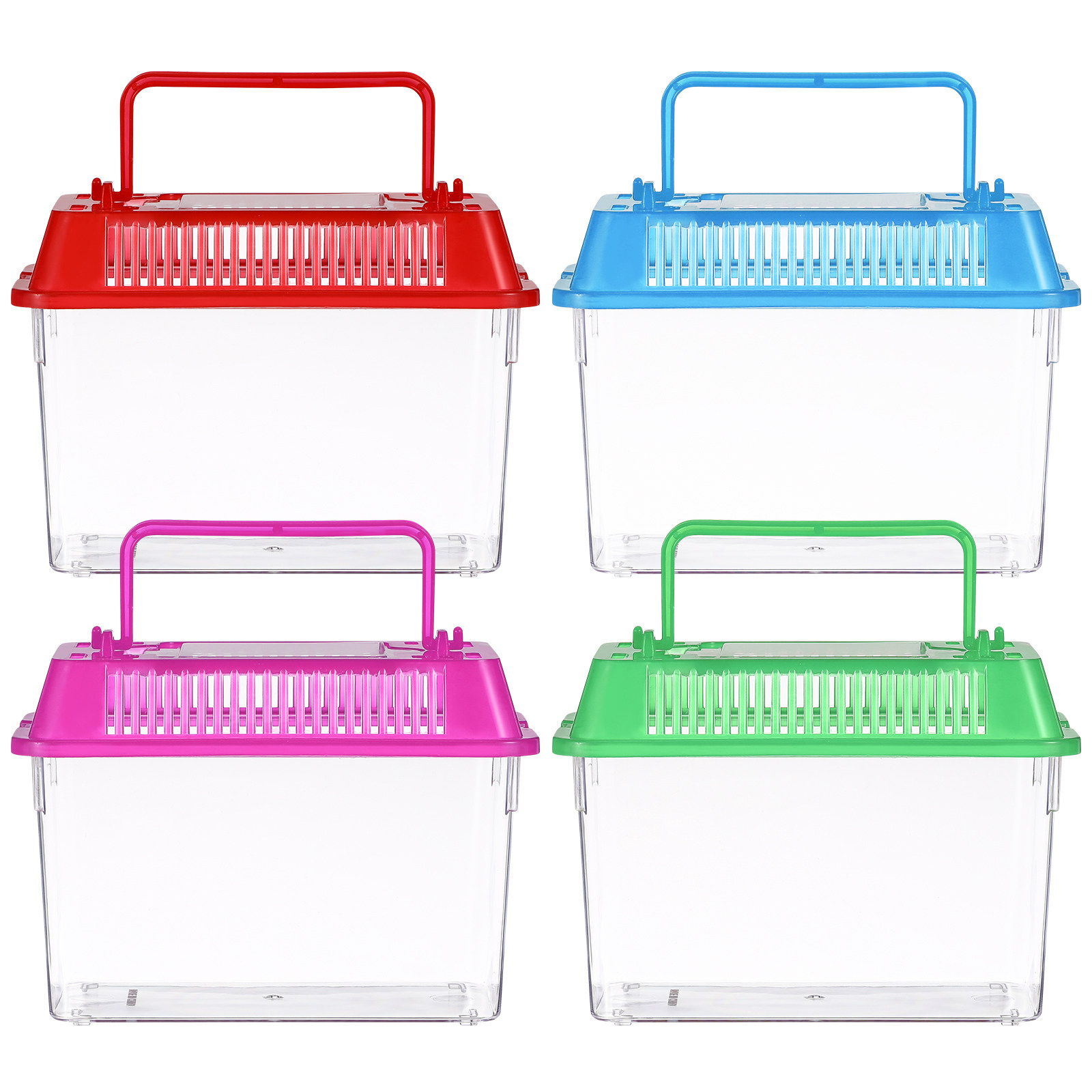 Aquarium Fish Goldfish - 携帯型ミニ水槽 プラスチック製ポータブルアクアリウム 小型水生ペット用 金魚 ベタ 安全