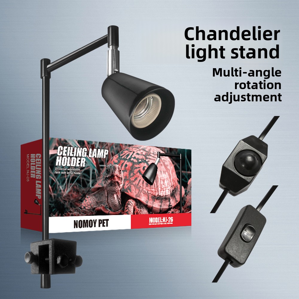 Aquarium Fish Light - NOMOY 爬虫類ランプスタンド 調節可能なクランプ付き - 360 °