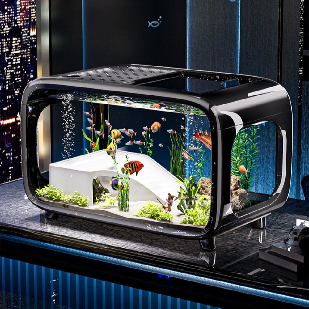 Aquarium Fish Goldfish - 透明な高級水槽、耐久性のあるリビングルーム装飾、小型金魚水槽、耐衝撃性水槽用品