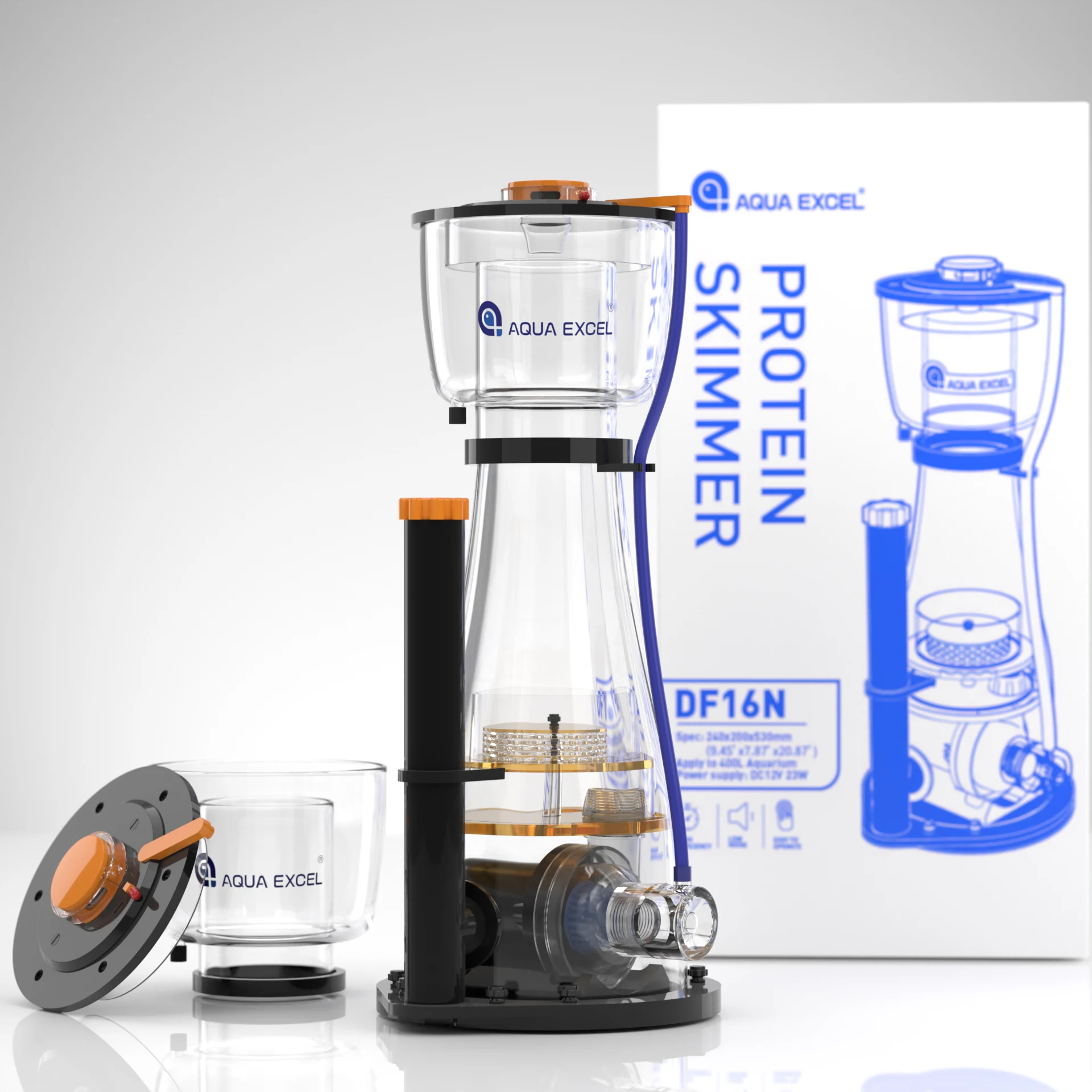 人気商品 AQUAEXCEL AE-DF16N モダンな内蔵 - Protein Skimmer Reef のレビューと価格