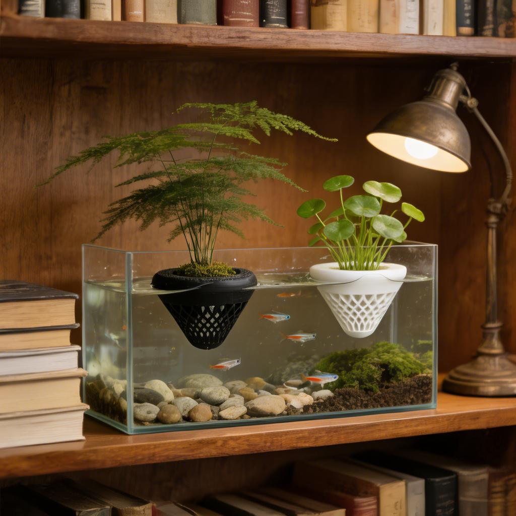 2個入りフローティングアクアリウムプラントホルダー、水槽用吊 - Aquarium Fish Escape のレビューと価格