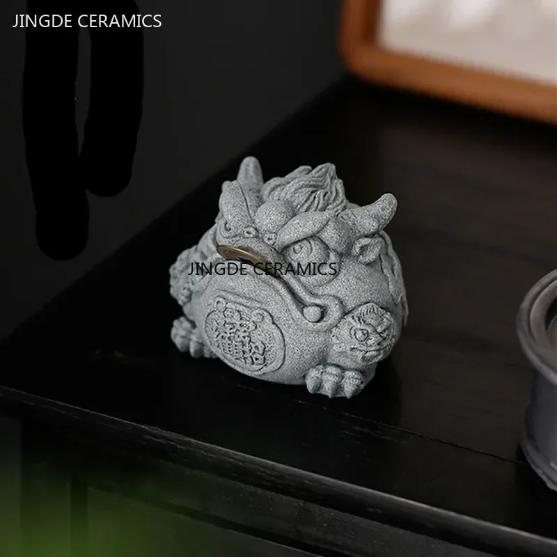Fengshui-創造的な砂岩のティーペットの装飾,ゴールド - Aquarium Fish Goldfish のレビューと価格