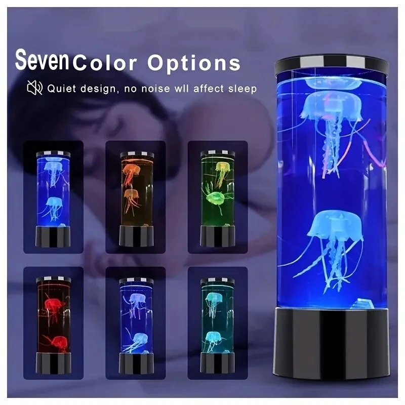 クラゲランプ LED リモコン変色水族館ライト 8 色ホーム - Aquarium Fish Discus のレビューと価格