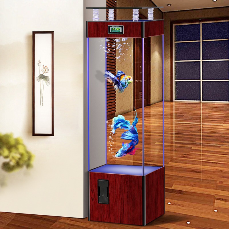 超透明ガラス製水槽、水換え不要、エコ水槽、中・小型リビングル - Aquarium Fish Goldfish のレビューと価格