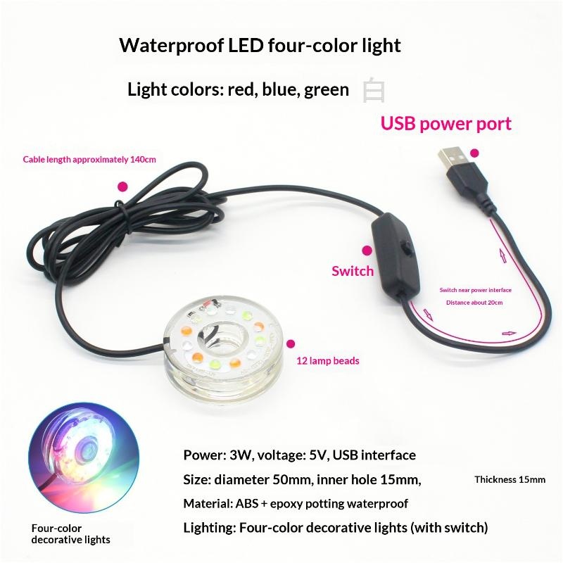 USB LED 水槽ライトマルチカラフルな水中ランプ防水ラウ - Aquarium Fish Lego のレビューと価格