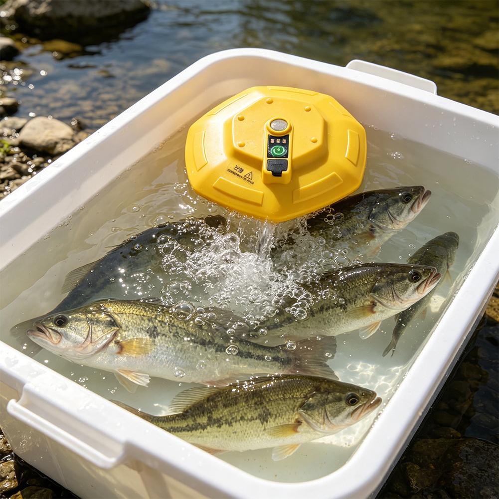 ワイヤレス充電式水槽酸素ポンプ、池の魚輸送や屋外釣り用のフロ - Aquarium Fish Escape のレビューと価格