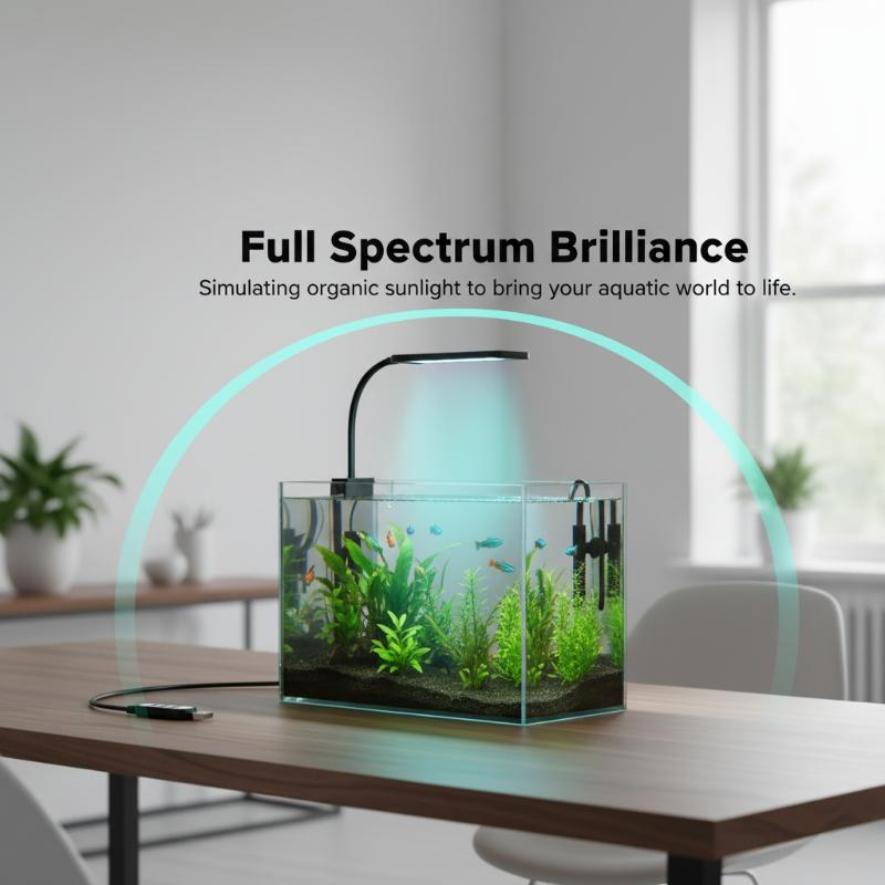 USB水槽クリップライトフレキシブルネックフルスペクトルLE - Aquarium Fish Light のレビューと価格