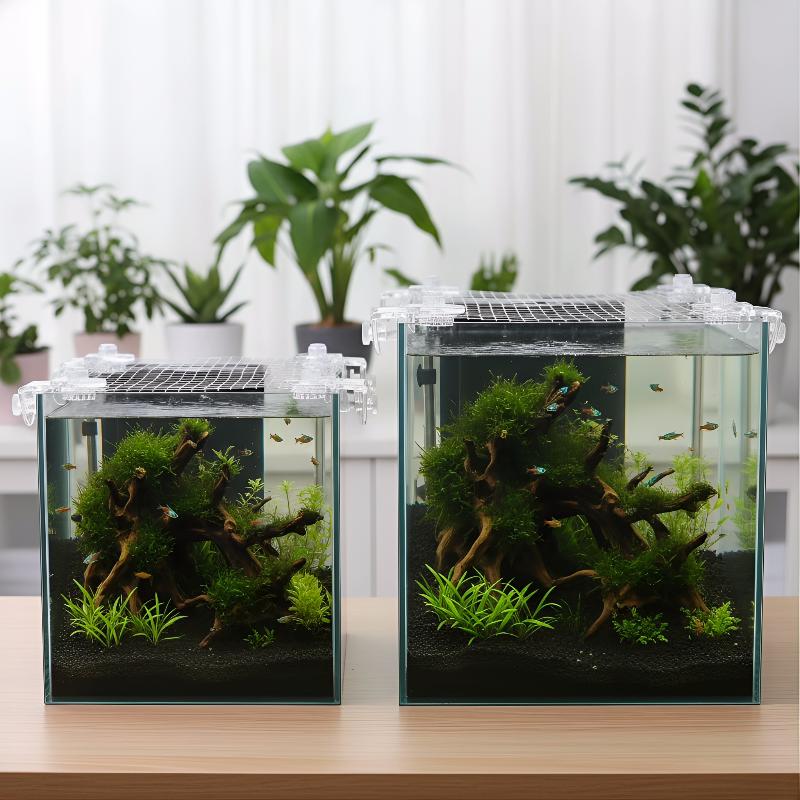 1 個の抗脱出魚タンクネット信頼性の高い水槽ガードはペットの - Aquarium Fish Escape のレビューと価格