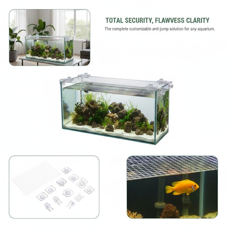 1 個の抗脱出魚タンクネット信頼性の高い水槽ガードはペットの - Aquarium Fish Escape のレビューと価格