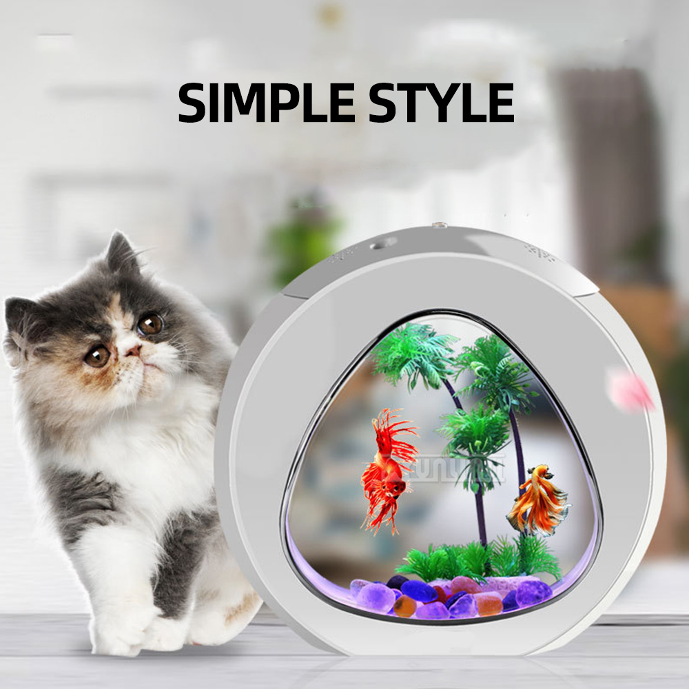 4L/6L/13L クリエイティブデスクトップ水槽、LED  - Aquarium Fish Goldfish のレビューと価格