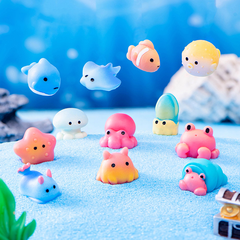 創造的な樹脂海の動物、イルカのqctopuss、クラゲの置物 - Aquarium Fish Discus のレビューと価格