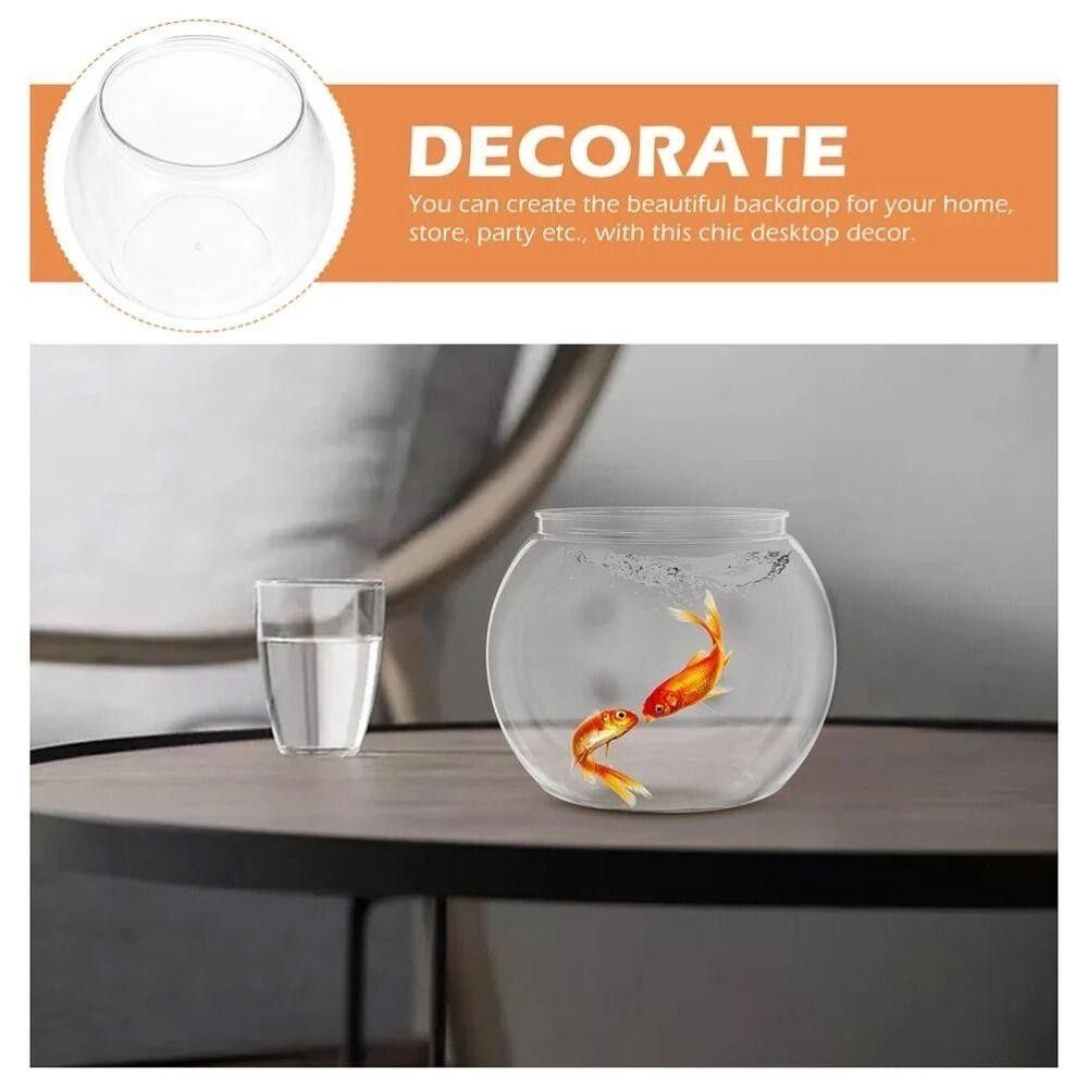 ポータブル透明水槽丸型割れない水槽プラスチック軽量金魚水槽家 - Aquarium Fish Goldfish のレビューと価格