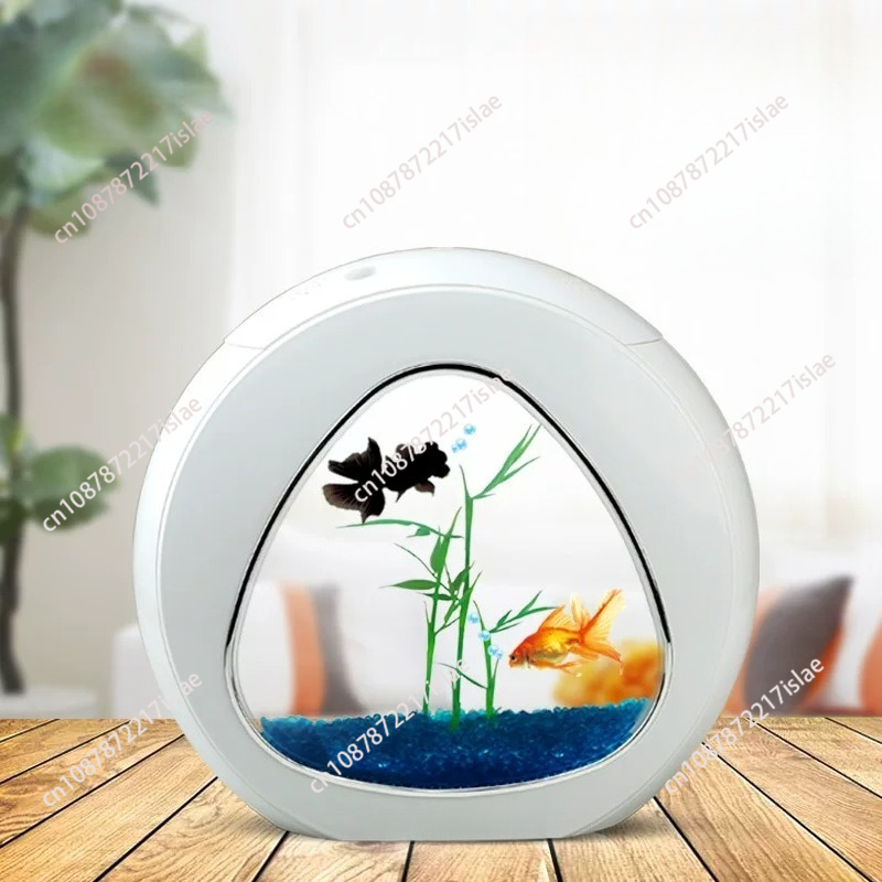 小型卓上アクリル水槽、金魚用の創造的な生態観賞水槽 - Aquarium Fish Goldfish のレビューと価格