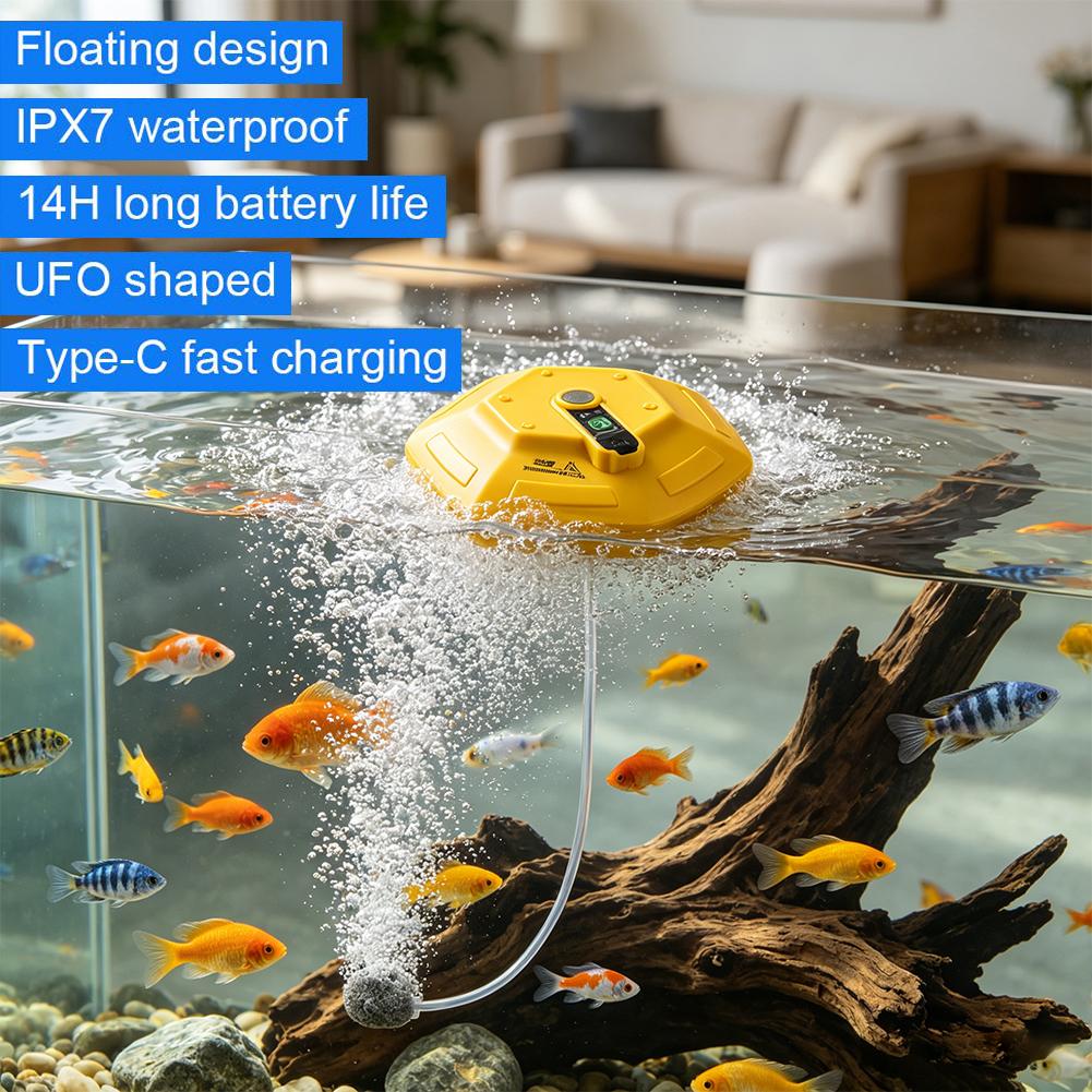 ポータブルフローティングフィッシュタンク酸素ポンプ、3000 - Aquarium Fish Escape のレビューと価格