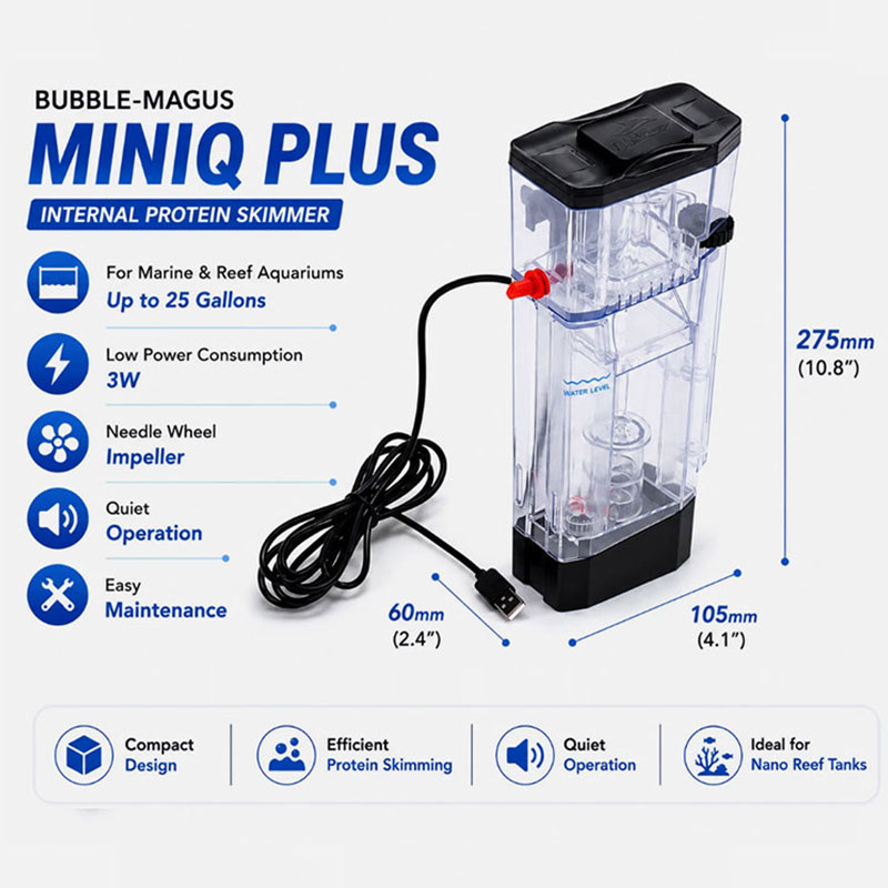 バブルマグス ミニQプラス ナノリーフ ハングオン式内部プロ - Protein Skimmer Reef のレビューと価格