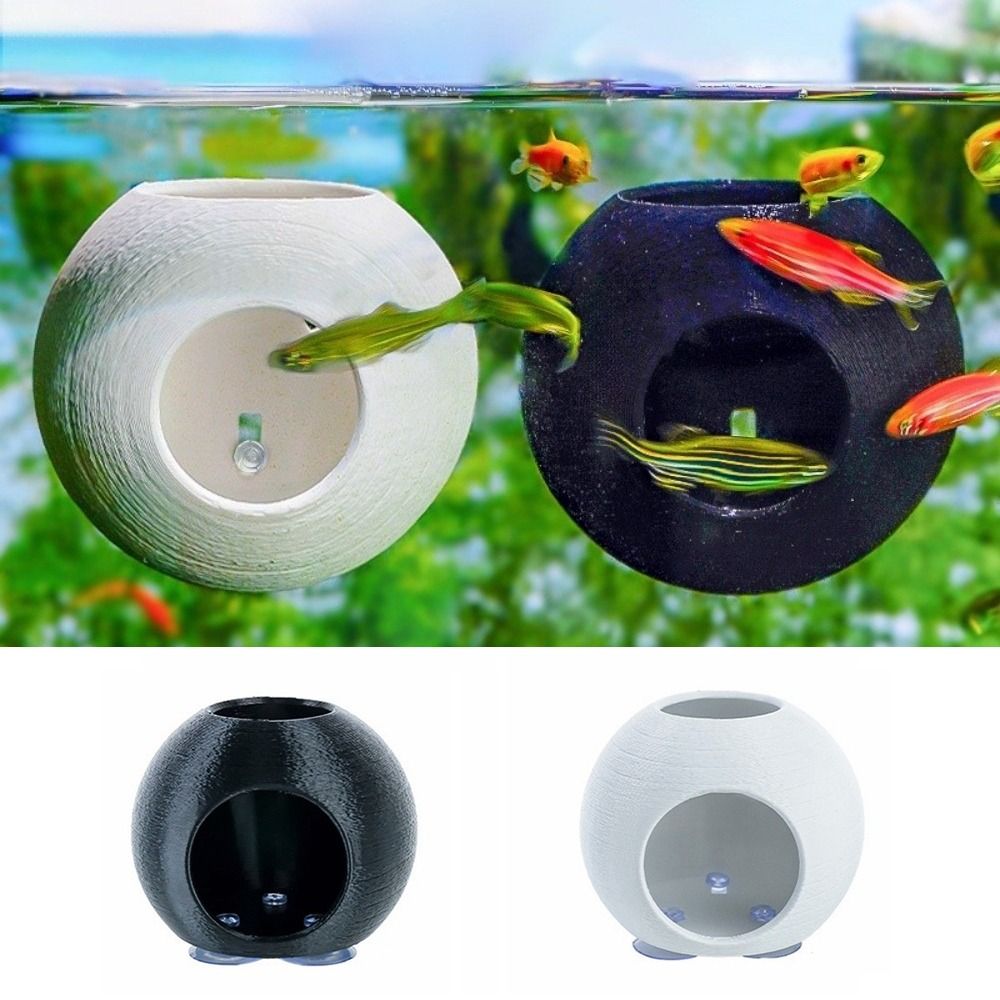 プラスチック製の魚エビ隠れ家球形3Dプリント魚トンネル魚のス - Aquarium Fish Discus のレビューと価格